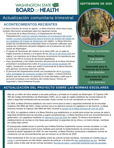 Actualizacion comunitaria trimestral